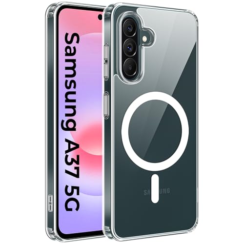 Image of A rtistque Clear Back Cover Case for Samsung Galaxy A37 5G | Compatible with Mag-Safe | Transparent Acrylic Armor | Shockproof TPU Protective Design | Samsung Galaxy A37 5G Back Cover - Transparent
