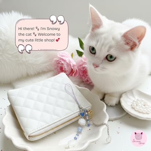 Image of SNOWY SHOP Korean Silver Bow Phone Charm - Cute Heart & Starfish Pendant | Aesthetic Korean Mobile Chain, Bag Hanging & Keychain Jewelry for Girls & Women