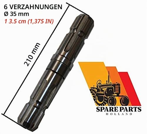 Zapfwellenverlängerung | 1 3/8 | 6 Zähne | 150 mm lang | Traktor Zapfwellenverlängerung | 1 3/8 | 6 Zähne | 150 mm lang | Traktor