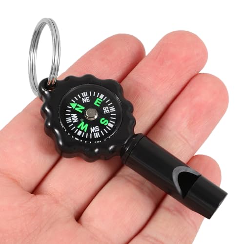 Brújula silbato multifunción portátil para camping miniatura 4