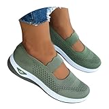 Women's Mary Jane Knit Loafers Breathable Elastic Mesh...