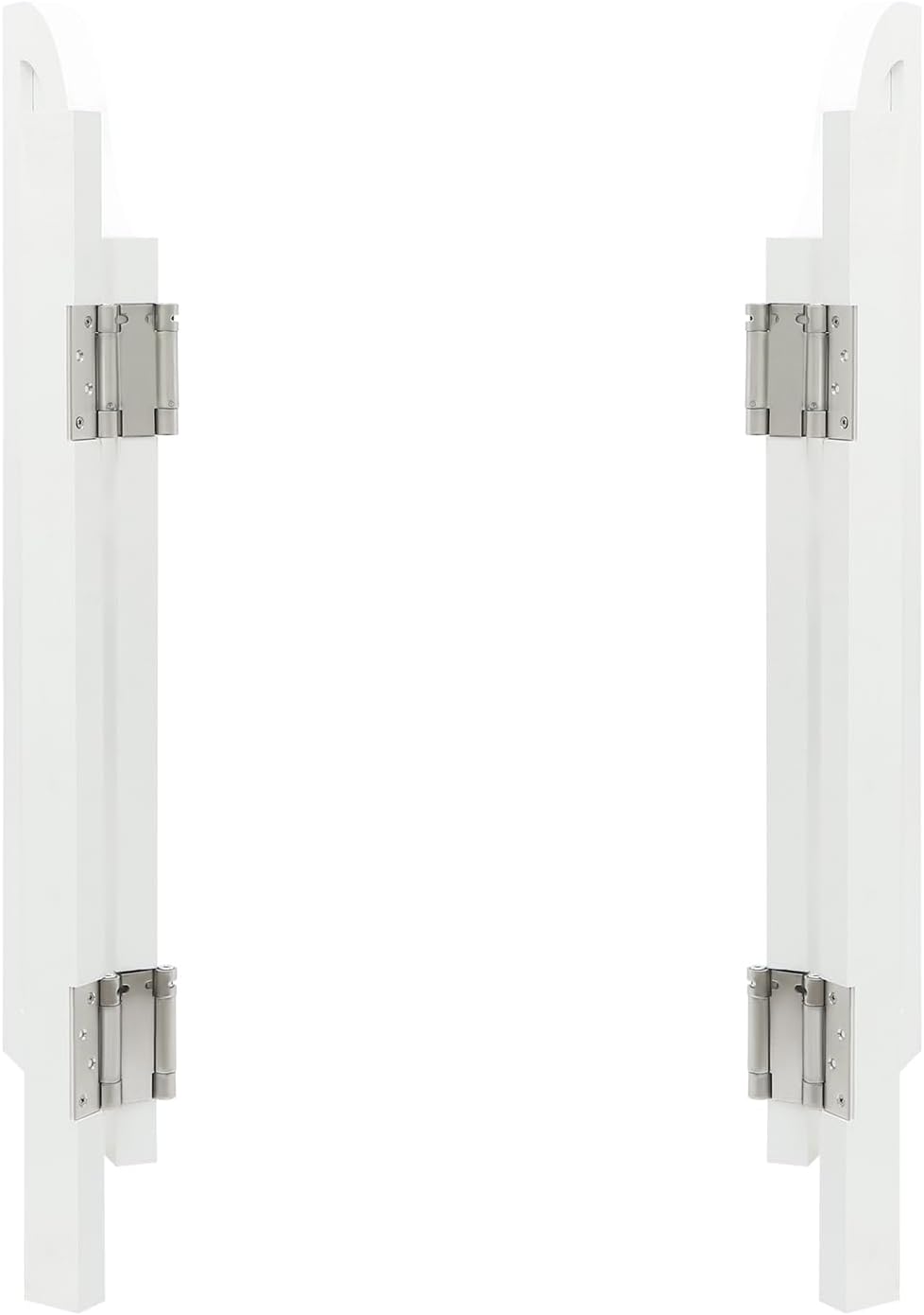 Interior Swinging Doors Solid Wood Saloon Door with Hinges, 27.5" W x 35.4" H Entrance Partition Half Waist Cafe Door for Stairs Hallway Kitchen Bar - White