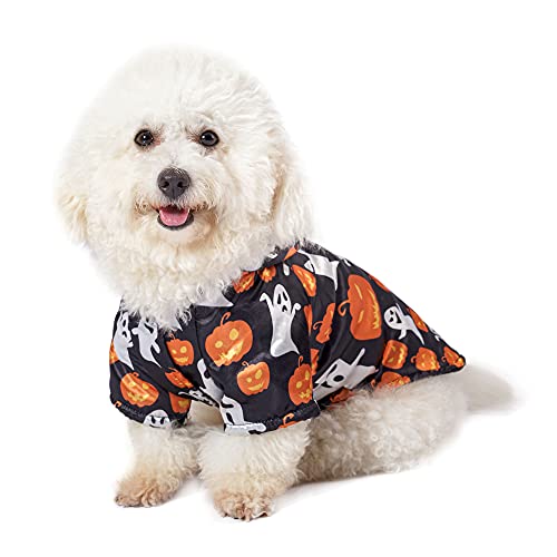 Mogoko Halloween Dog Costumes Pumpkin Ghost Puppy Cloak Cat Appearal Cute Dog Sweater Pet Puppy Small Dog Kitten Hoodie For Halloween Chritsmas Festival Cosplay Party Size L #TOP2