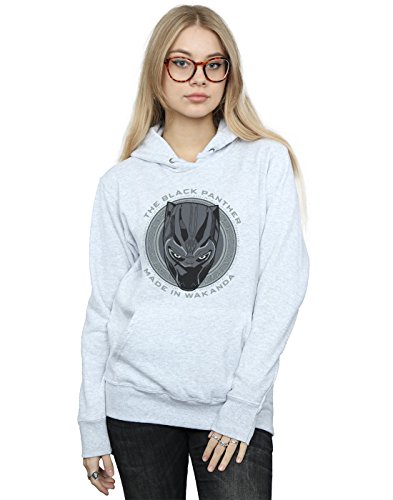 Marvel Women's Black Panther Made in Wakanda Hoodie Heather Grey Large