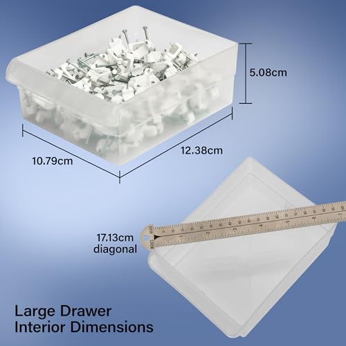 Akro-Mils 10144 44-Drawer Plastic Drawer Storage Cabinet for Garage Organization, Lego Storage, Teacher Toolbox, Makeup Organizer, and More, 50.8 cm W x 15.24 cm D x 40.64 cm H, Black 7 Akro-Mils 10144 44-Drawer Plastic Drawer Storage Cabinet for Garage Organization, Lego Storage, Teacher Toolbox, Makeup Organizer, and More, 50.8 cm W x 15.24 cm D x 40.64 cm H, Black - Image 7