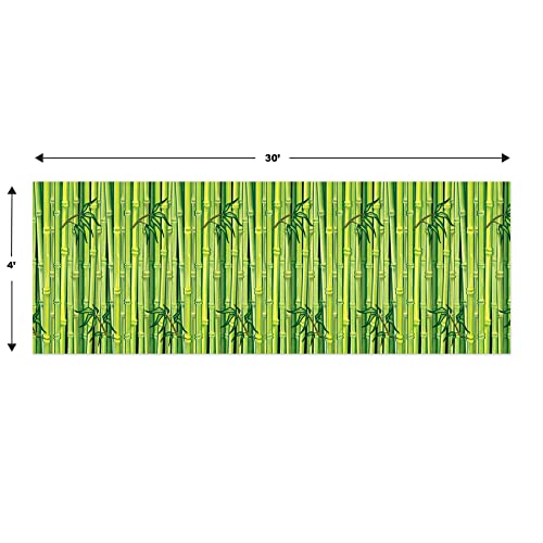 Beistle Printed Plastic Bamboo Photography Backdrop For Luau Theme Birthday Decorations Tropical Tiki Party Supplies #TOP1