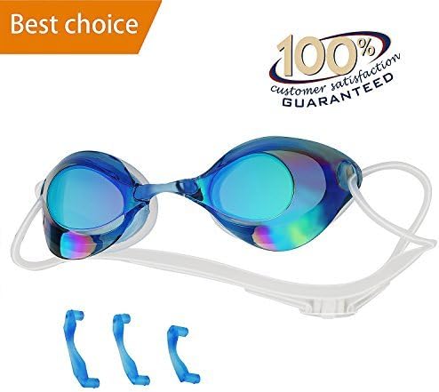 Swim Goggles Goggles Adult Swimming No Leaking Anti Fog UV Protection Triathlon Mirrored Racing Goggles for Adult Men Women Youth