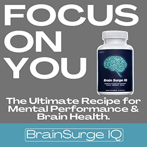 Wellnessesity Brain Surge Iq - Memory, Focus, Concentration 40 Powerful Nootropic Ingredients Bacopa Monnieri, Choline, Dmae & Huperzine A(5) #TOP4