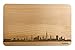 Produktbild Brotzeitbrett Hamburg Skyline | Frühstücksbrettchen aus Buche | Holz Schneidbrett | Geschenk mit Gravur | Frühstücksbrett (Standard (22x14x1cm), ohne persönlicher Gravur)
