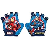 sarcia.eu Fahrradhandschuhe für Jungen – für Fahrrad und Roller, mit Klettverschluss (Marvel Avengers)