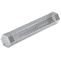 12" Stainless Steel Smoker Tube Smoker Box Hot or Cold Smoking Use Wood Pellets or Wood Chips for up to 5 hours of smoke flavor infusion