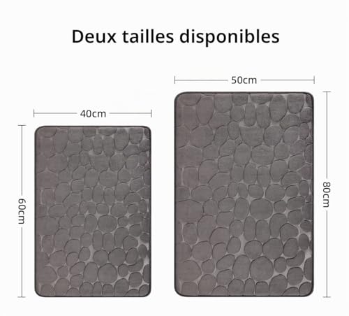 Tapis de bain antidérapant mémoire de forme 43x61 cm chakme