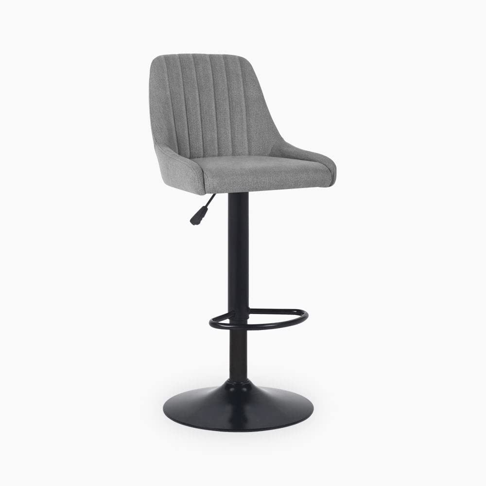 Adjustable Kitchen Stool,Counter Height Swivel Stool Gray Velvet Fabric Stool Seating Without armrest for Home ,Kitchen 
