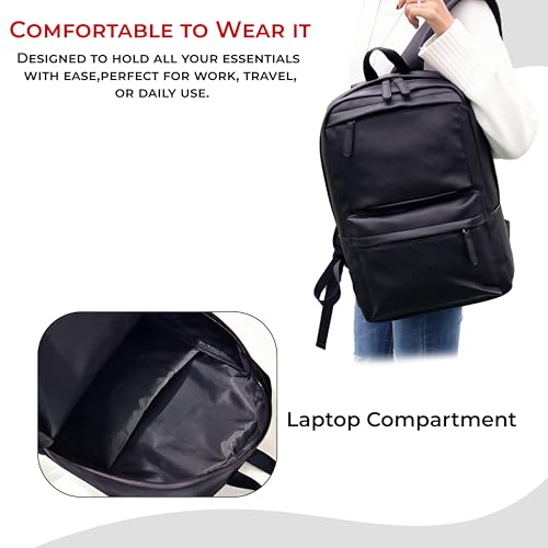Image of Kraptick Multi-functional Backpack-Waterproof Laptop Backpack, Office Bag with PU Leather Design, Professional Bag for Laptops and Work, Durable and Stylish Bags for Travel