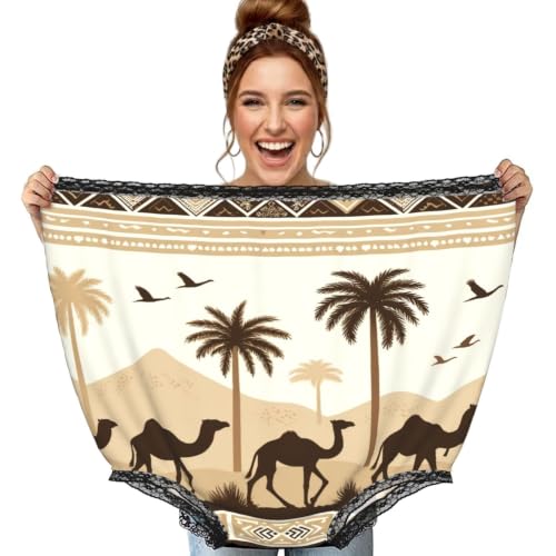 Culotte surdimensionnée de grand-mère noire Augenstern à motif palmier pour vos soirées déguisées