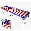 8 Foot Folding Pong Table Choose Table Options Base Cup Holes LED Lights or Cup Holes LED Lights America Edition