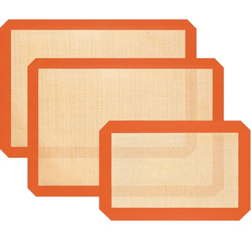 Silicone Baking Mat Set of 3, Nonstick and Reusable