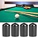 WOHPNLE 10Pcs Pool Tip Cover, Rubber Billiard Cue Tip Protector Pool Cue Protector Durable Billiard Cue Tip Cover Portable Billiard Pool Cue Tip Protector for 12.5-13 Mm Tips(12mm), Black
