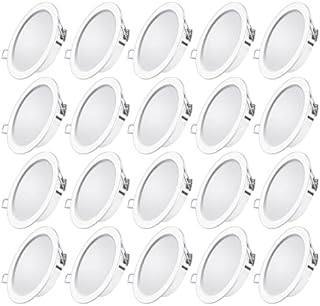 LED Recessed Ceiling Lights, 4W 339LM Cool White 6000K, LED Downlights for Ceiling, 220V - 240V, Ultra Slim Round Spotlights for Bathroom Livingroom Diningroom Corridor Bedroom Kitchen, 20 Pack