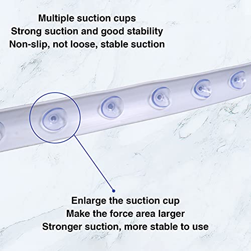 Barrage d'eau en silicone souple avec ventouse pour bac de douche et sol