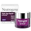 Neutrogena Triple Age Repair Night Cream, 1.7oz Jar, Anti-Aging Face Cream, Face Moisturizer For Women & Men, Hydrating Night Face Moisturizer for Even Skin Tone & Firming, Vitamin C