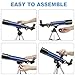 Telescope for Kids Beginners Adults, 50mm Aperture 360mm Astronomical Refractor Telescope with Tripod Portable Scope
