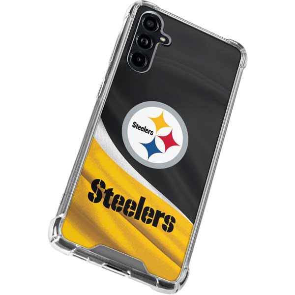 Skinit Clear Phone Case Compatible with Galaxy A54 5G - Officially Licensed NFL Pittsburgh Steelers Design