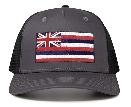 Image of International Tie State Hat for Men and Women, Adjustable Snapback Trucker Baseball Cap with Embroidered Patch