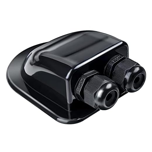 Solar Double Cable Entry Gland, Waterproof Solar Photovoltaic Plastic Bracket Curved Cable Connector ABS Dual Cable Entry Housing for Solar Panels of RV Caravan Boat