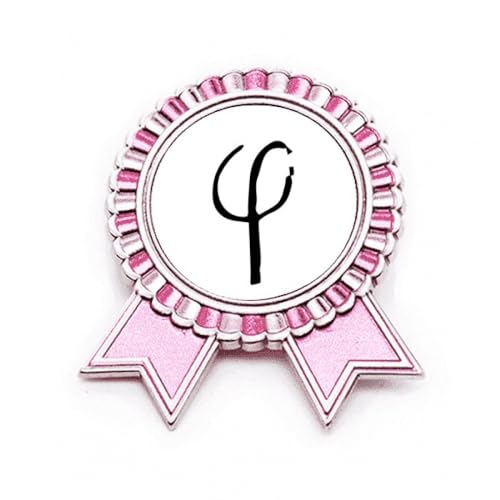 Alphabet grec phi noir badge broche pin pour collectionneur et passionné d'histoire
