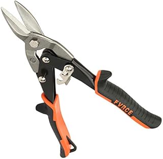 Sheet Metal Snip, Cutting Snip Tin Cutter Shear Chrome Vanadium Steel Sheet Metal Tin Snip for Cutting Aluminum Thin Metal Plates((S) Straight cut aviation scissors)