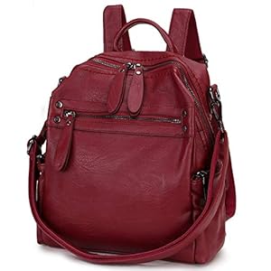 VX VONXURY Backpack Purse for Women, Soft Faux Leather Convertible Travel Daypack for Ladies with Detachable Strap