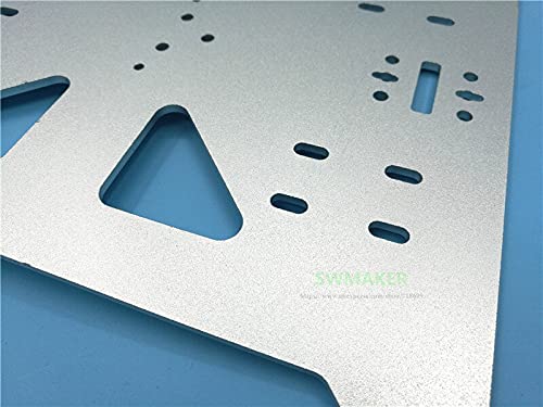 Lysee 3D Printer Parts & Accessories - Reprap Prusa i3/ i3 MEGA Anodized Aluminium Alloy Heated Bed Support Y Carriage Tray 3D Printer Parts - (Color: Silver)