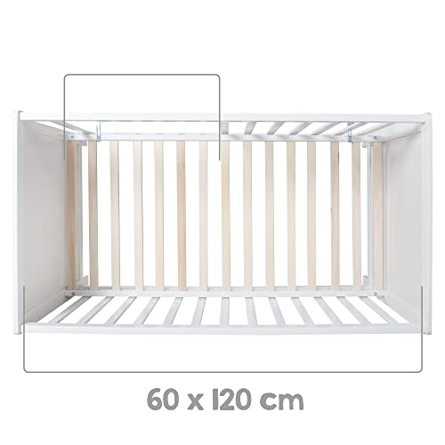 Roba Lettino Co-Sleeping 2 In 1 60 X 120 Cm + Materasso Safe Asleep®, Regolabile In Altezza, 5 Pioli Estraibili, Rete A Doghe E Materasso Inclusi, Bianco - 10