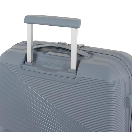 Image of American Tourister 77 CM Hard Shell 8 Spinner Wheel,Expander & Recessed TSA Lock Check-in Trolley Bag for Travel|Large PP Suitcase with Double Zipper,Flexi Packing Straps for Unisex (Grey, 77 CM)