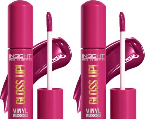 Image of INSIGHT Gloss Up Lip Color - Sweet Peony | High-Gloss Finish | Rich Pigmentation | Lightweight, Long-Lasting Formula | All-Day Comfortable Wear (4g) (Pack of 2)