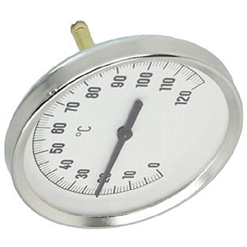 Bimetall Thermometer Ø 80 mm / 0-120 °C / 150 mm Hülse Ø 6 mm