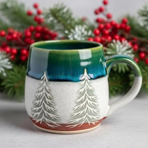 Tazas de Navidad tazas de café de resina de vacaciones vasos para té con leche y cacao 5