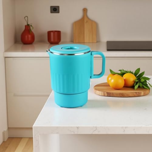 Hervidor eléctrico portátil plegable 0.8L azul miniatura 4