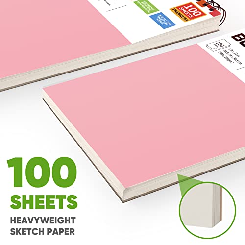 Image of Soucolor 9x12 Sketch Book 2-Pack, 100 Sheets, Acid-Free Drawing Pads