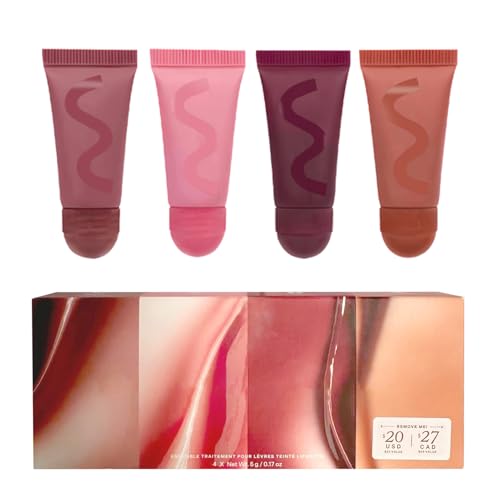 Lip Care Kit, Moisturizing Lip Plumper Lip Butter, Fruity Flavors Daily Use Lip Balm, Lip Protection Care Set for Home, School, Hydrating Lip Care Essentials for Smooth and Soft Lips,