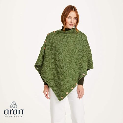 Supersoft Merino Wool Buttoned Irish Cape/Poncho3
