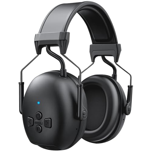 Naxup Bluetooth 5.4 Gehörschutz-Kopfhörer, 120h Spielzeit, integriertem Mikrofon, SNR 30dB, Ohrenschützer mit Geräuschunterdrückung zum Mähen, für Holzarbeiten und Landschaftsbau
