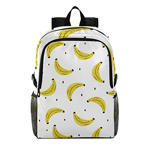 Sac à dos pliable Vnurnrn avec illustration de bananes jaunes pour voyage