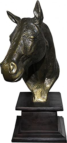 Statue cheval de luxe marron pour sublimer la décoration de votre salon élégant