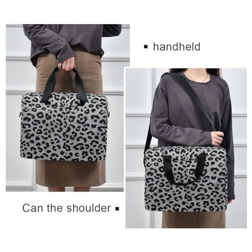 Maletín para laptop 15.6 pulgadas con estampado leopardo gris miniatura 2