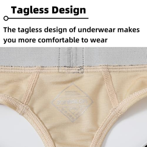 Men’s Sexy Thong Underwear lce Silk Bikini Briefs G-String Tongs T-Back4
