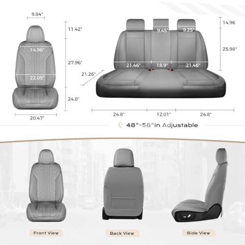 Image of Coverado Car Seat Covers, Front Covers for Cars, Car Seat Cover Front Seats, Automotive Seat Cover, Waterproof, Leather Car Seat Cushion, Universal Interior Covers Seat Protectors for Most Cars