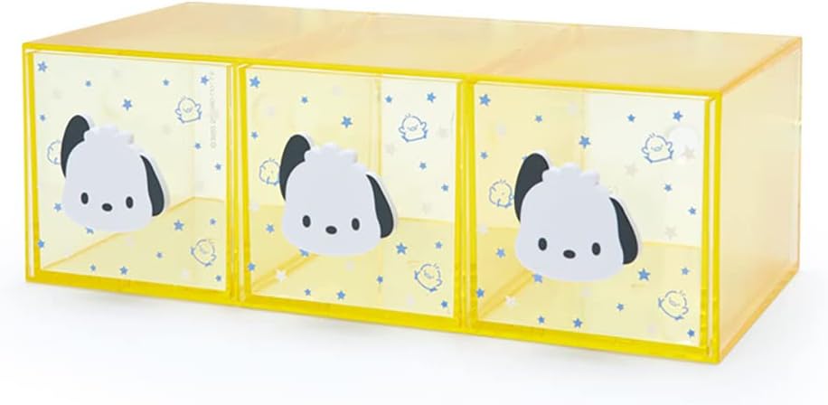 SANRIO Pochacco Collectible Accessory Case - Approx. 3.4 x 7.3 x 5.6 inches - Yellow - Kids