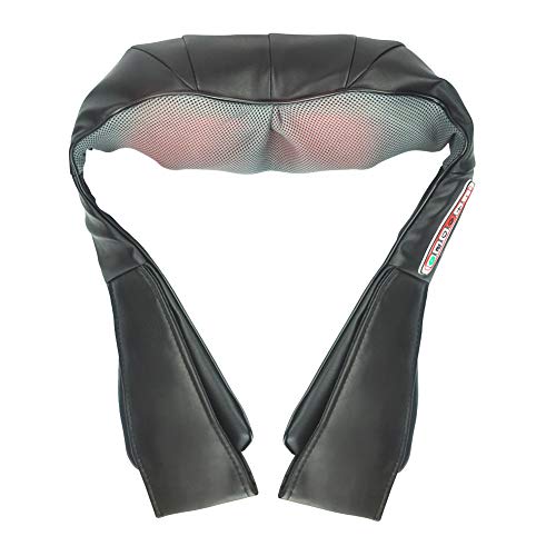 Preisvergleich Produktbild VVHU Shiatsu Nacken Schultermassagegerät mit 16 bidirektionalen Rotationsmassageknoten, elektrischem Massagegerät Tiefenwärme für Rücken, Schultern, Beinmassage im Auto, Büro und Familie